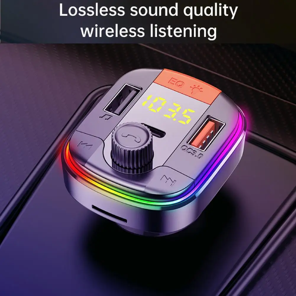  5,0 Автомобилен FM трансмитер Бързо Зареждане 3.1 A Dual USB Безжични Хендсфри Без Загуба на Музикален аудио плейър Автомобилни Аксесоари Изображение 3