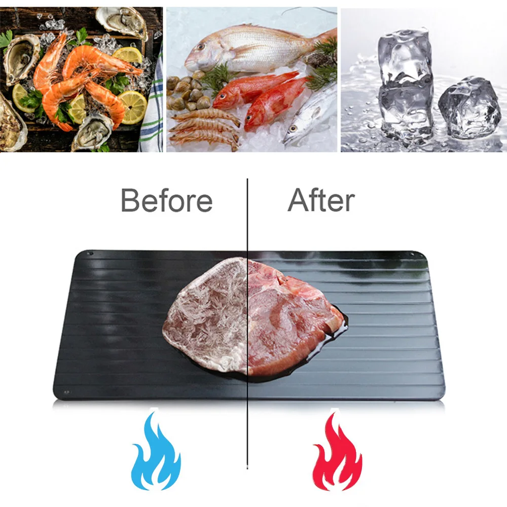 Bandeja de descongelación rápida, placa de descongelación rápida para carne, fruta, pescado de mar, utensilio de cocina Изображение 5