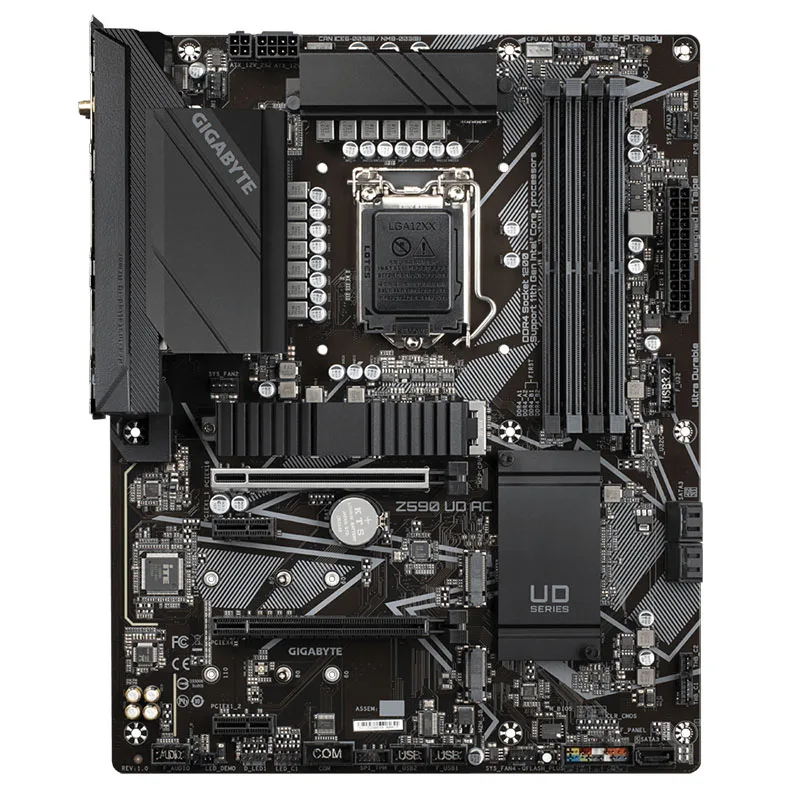 Gigabyte Z590 UD AC дънна Платка LGA 1200 Процесор 11/10 Основната 4DDR4 DIMM 128 GB дънна Платка Intel Z590 PCI-E 4.0 M. 2 SATAlll ATX НОВА Изображение 4