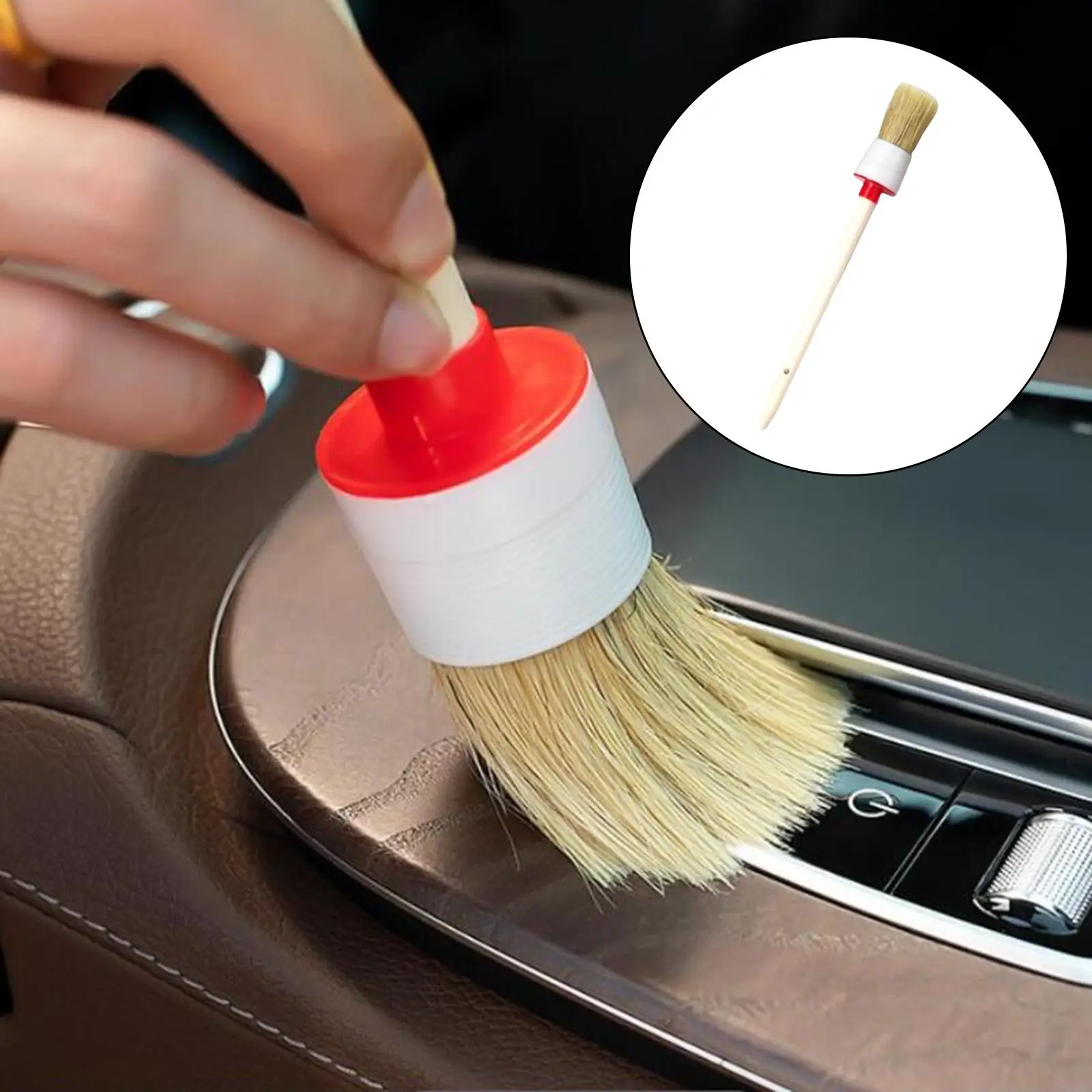 Автомобилни Четки за подробности Пластмасова Дръжка, Подходяща за Почистване на Вентилационни отвори Изображение 3