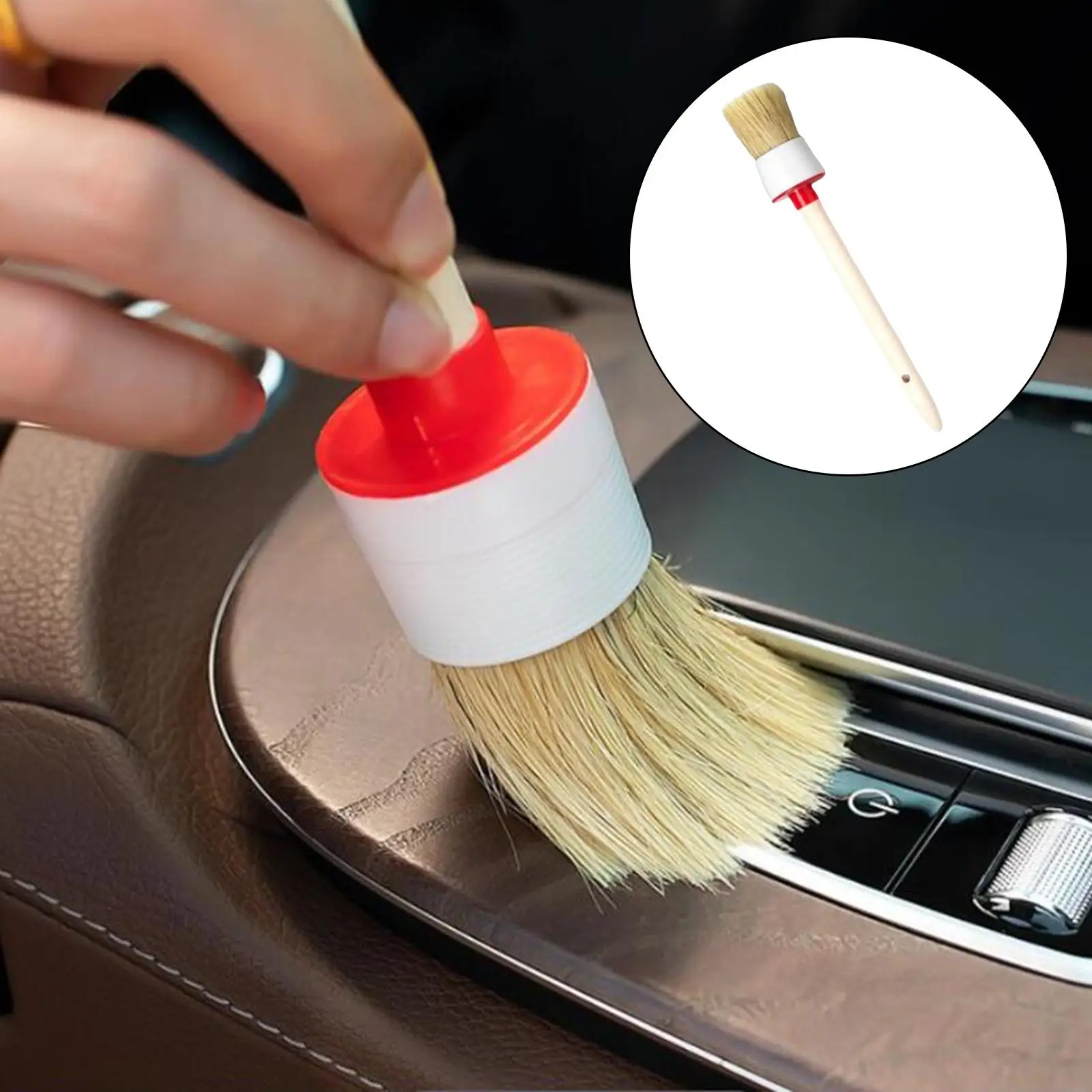Автомобилни Четки за подробности Пластмасова Дръжка, Подходяща за Почистване на Вентилационни отвори Изображение 4