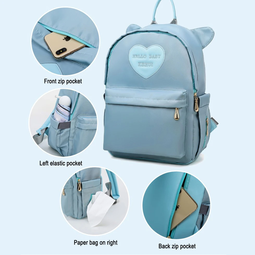 водоустойчива чанта за бебешки пелени, модерна чанта за памперси за бременни, чанта за майките, раница, чанта за преобличане за мама, чанта за майките Изображение 1