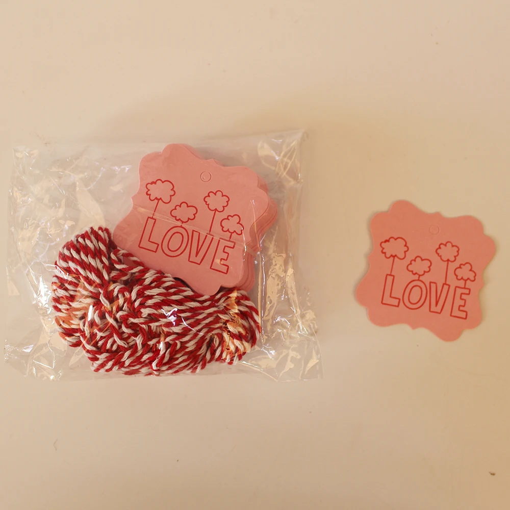 Етикет висящи етикети за опаковане на ЛЮБОВТА на етикета подарък любовник пакуя за консервени кутии бонбони захар етикет декорация шоколад може потребителски Изображение 2