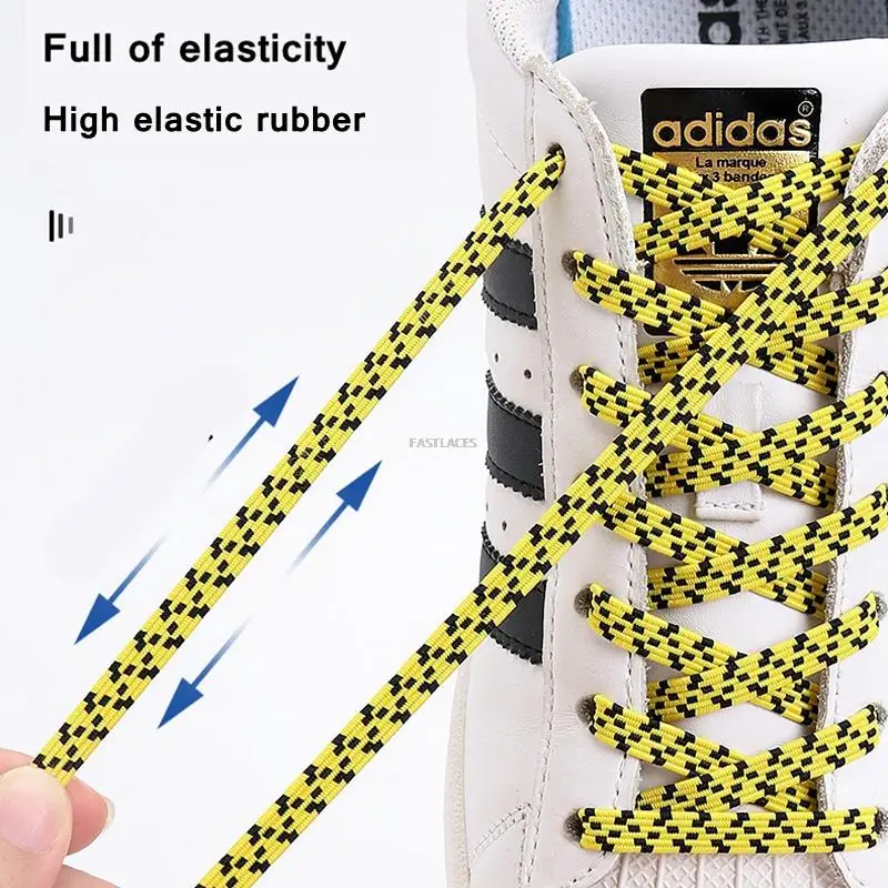 Магнитни връзки за обувки без завязок ластични Шнурове за Маратонки Ластични Шнурове, без завязок За Деца и Възрастни Бързо чрез шнурове на равна подметка Дъвка Изображение 3