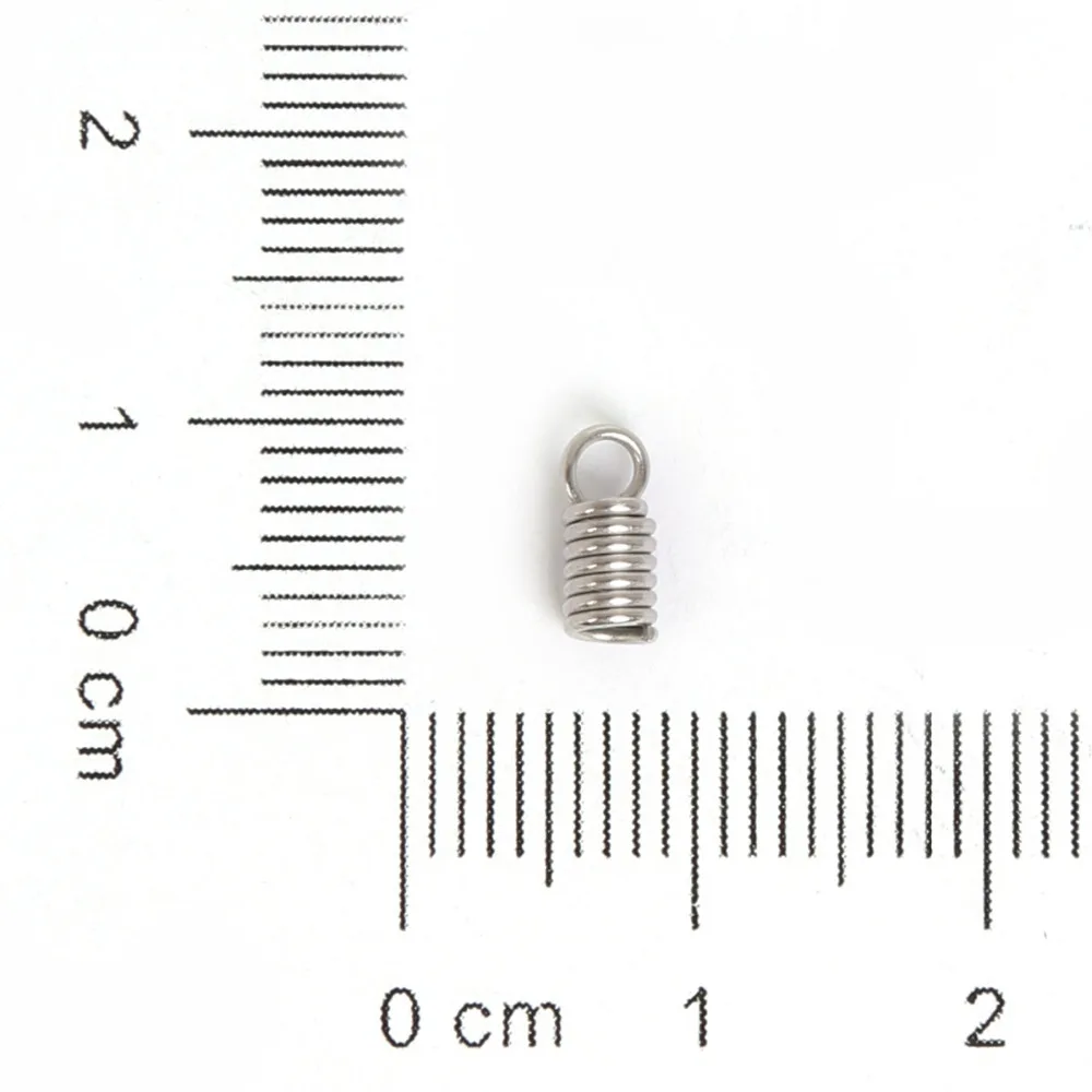 Нова Мода 50 бр./лот Запресоване край на кабел от неръждаема Стомана За производство на бижута със собствените си ръце (Подходящ 2 мм, 3 мм, 4 мм, Веревочная верига) Изображение 4