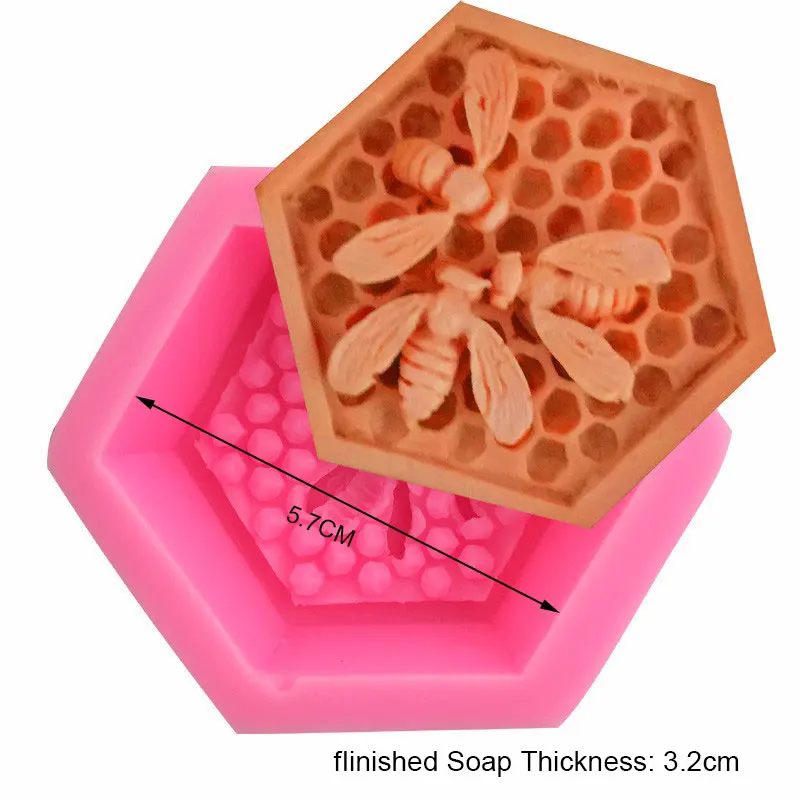 Пчелни Пити Занаят, Изкуство Силиконова Форма За Сапун Занаятчийски Форми на DIY Пчелиное Гнездо Занаят Сапун Форма за Торта с Шоколад Восъчна Свещ Силиконова Форма Изображение 1
