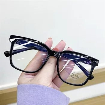 Квадратна Прозрачна Анти-сини Рамки За очила 2022, Женски Нови Модни Висококачествени Рамки За Очила, Голяма Дограма, Леки Плоски слънчеви Очила