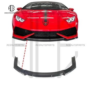 V Стил на Пълен Гланц въглеродни влакна Предната Броня на Колата Предна Устна, За Lamborghini Huracan LP610 2014-2018
