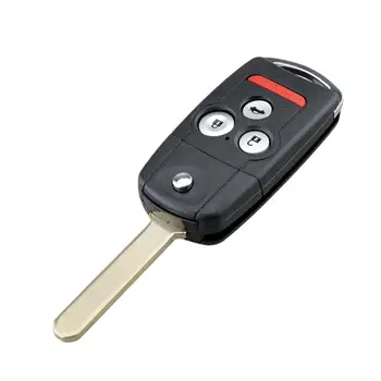 3 Бутона за Смяна на Дистанционно на Ключа на Автомобила Ключодържател за Honda Acura MDX Acura TL Acura TSX Черно 3 + 1 Automobile Калъф за Ключове Аксесоари