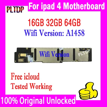 За ipad 4, Без акаунт ID на дънната Платка на WiFi, 3G Версия на A1458 A1459 A1460 дънна Платка Със система IOS Пълна Чип Логическа такса
