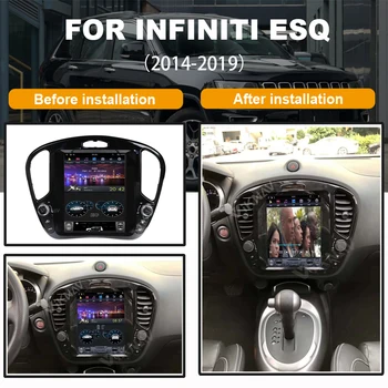 10,4 инча Android Система за оттичане на екрана автомобилен GPS навигация За Infiniti ESQ 2014-2019 мултимедиен плеър, поддръжка на carplay