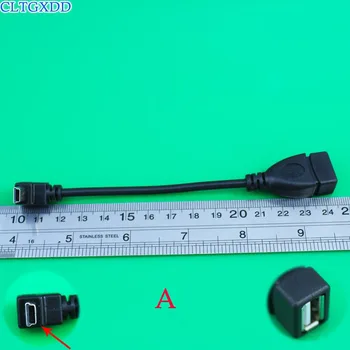cltgxdd USB 2.0 женски, мъжки на 90 градуса USB мини адаптер 14 см кабел конектор за пренос на данни