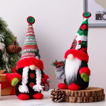 Весела Коледна Украса за Дома Коледно Джудже на Дядо Кукла 2023 Маса Коледна Украса Нова Година 2023 Подаръци Натал Навидад