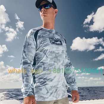 Рибарски Ризи С Дълъг Ръкав По Поръчка Мъжки Летни UV Защита От Слънцето Изпълнение на Рибарски Ризи UPF 50 + Дишаща Camisa De Pesca
