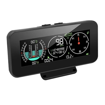 НОВО-За всички автомобили M60 Автомобилен GPS HUD измерване на Скоростта Интелигентна Инклинометр Офроуд дисплей скорост, Ъгъл на наклон Ъгълът на наклон Компас