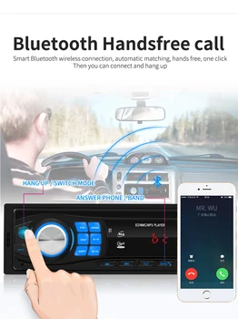 Bluetooth авторадио 12 В Автомобилна стерео радио FM, Aux-вход Приемник SD, USB тире 1 din, MP3 Мултимедиен плеър