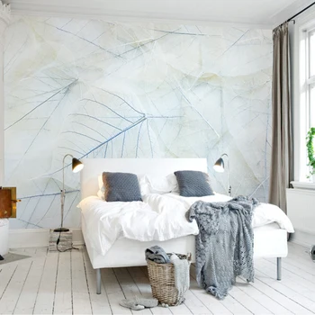 потребителски 3d съвременните модни тапети в скандинавски стил, изчистена и елегантна стенни картини за хола спални линия листа рисувани стенни начало декор