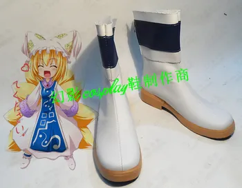 TouHou Project Yakumo Ран Бели Къси Ботуши За Cosplay, Ботуши И Обувки За Момичета H016