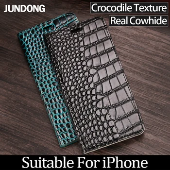 Луксозен Калъф За телефон За iPhone 6 7 8 Plus X Xs Max Калъф с панти капак с текстура на крокодил За iPhone 6 6S Plus 6p 7p 8p калъф