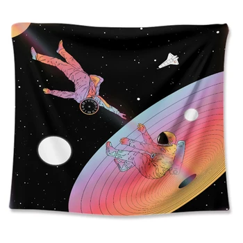 астронавт гоблен стенни плат тапиз в сравнение с тялото на звездното лунно одеяло стенен килим tapisserie murale