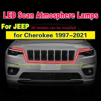 1 бр. Led Дневни Ходова Светлина С Начална Сканиране DRL 12 В За Jeep Cherokee 1997-2021 Декоративни Атмосферни Лампи Осветление