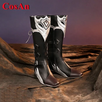 CosAn Играта Genshin Impact Tartaglia/Diluc Обувки За Cosplay Универсални Армейските Обувки Ролеви Игри Употребявани Аксесоари
