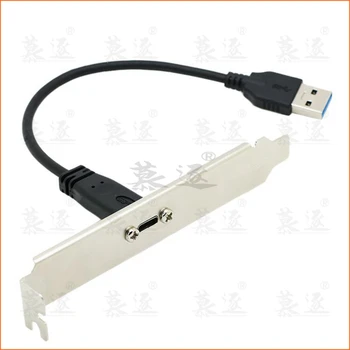 0,2 M USB 3.0 A Stecker auf USB 3,1 Typ-C typ c USB-C Weibliche HDD lade daten verbindung kabel 20cm mit Panel Mount Schraube Lo