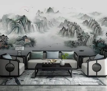 beibehang потребителски мастило и пране пейзаж рисувани стенни тапети за стени фон стенни рисувана декорация на дома, 3D тапети за хола