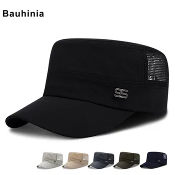Bauhinia брандираната лятна градинска солнцезащитная шапка с плосък покрив, на окото ежедневни дишаща спортна шапка с надпис, бързосъхнеща шапка