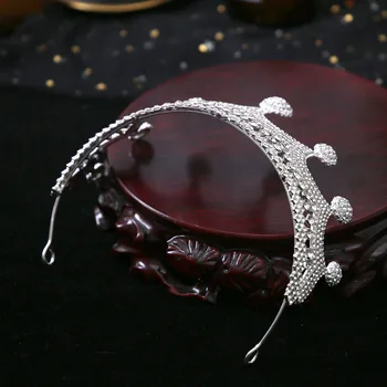 Сватбени миниатюрни аксесоари за коса перли лук главоболие украса Циркон