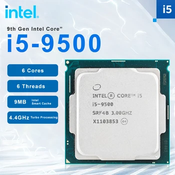 Intel Нов Core i5 9500 i5-9500 3,0 Ghz Шестиядерный Шестипоточный 14-НМ процесор 65 W 9 М DDR4 Процесор в LGA 1151 Процесор Gamer Processador Core i5