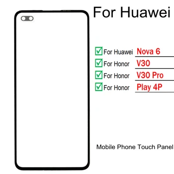 1 бр. За Huawei Nova6 Nova 6 Honor V30 Pro 4 Play P Сензорен Екран Предно Стъкло Смяна на Тъчпада Външна Панел Капак на Обектива