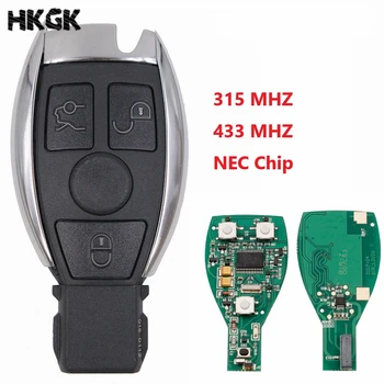 10 бр./ЛОТ, 3 бутона, умно Дистанционно ключ, ключодържател без ключ за Mercedes Benz след 2000 + NEC и BGA, смяна чип NEC 315 Mhz/433 Mhz