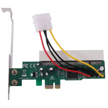 Карта адаптер PCI-Express за PCI PCI-E X1/X4/X8/X16 Слот с 4-пинов кабел за захранване