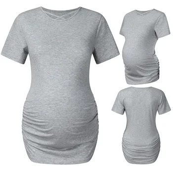 тениска за бременни, дрехи за бременни, дрехи за бременни, тениски с Анимационни принтом, Дрехи за бременни, Дамски Дрехи за бременни
