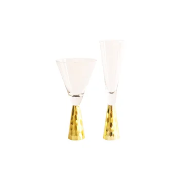 Креативен позлатени златна чаша за червено вино коктейлна чаша златна основата на чаша за вино бар, клуб за вино