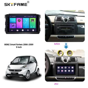 За да Benz на Smart Fortwo 2006-2009 2din Авто Радио Android Мултимедиен Плейър GPS Навигация 4 + 64G Система 9-инчов IPS Екран DSP Стерео