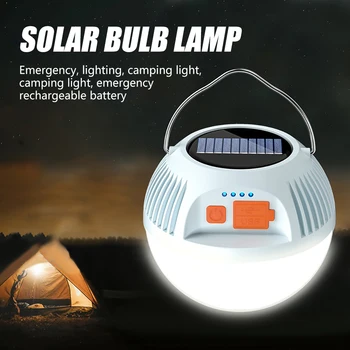 Led Топка за Къмпинг, Палатка, USB Зареждане, с Дръжка, Градинска Декоративна Лампа, богат на функции Энергосберегающая за Пътуване на Открито