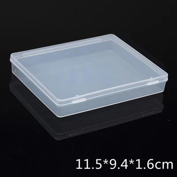 Прозрачна пластмасова кутия За Съхранение на Колекции от продукти Опаковъчна кутия тоалетка калъф мини-Калъф размер 11,8*9,8*2 см