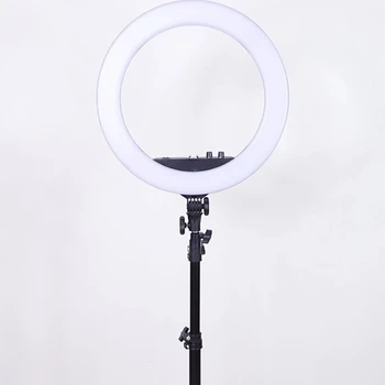FOSOTO RL-18II led студийно видео осветление светкавица мак up фотографска камера околовръстен лампа с огледало за улавяне на грим