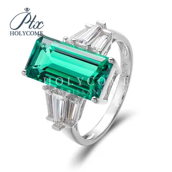 2020 Новата гореща разпродажба, дизайнерски пръстен със зелен изумруд и диамант диаманти, бижута на едро от злато 14 К, смарагд сватбени и годежни пръстени, Обеци за