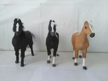 скъпа имитативната играчка за коне от смола и кожа, нов модел на коня, подарък от около 22x24 см 1513