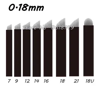 Тънки Плочи Tebori 0,18 мм и Игла за Микроблейдинга Черна Игла за Татуировки за Перманентен Грим на Веждите Нож за Микроблейдинга 3d Emboriery