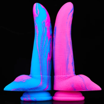 Нов Дизайн на Огромен Вибратор Реалистичен Силиконов Вибратор Анален Накрайник Секс Играчки за Мъже, Жени Лесби Мастурбатор G-spot Orgasme Играчки за Възрастни 18