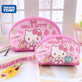 Sanrio Melody Cinnamoroll Kt Kuromi Полукръгла Чанта За Съхранение на Косметичка Чантата си за Дреболии много Малко Две Торби Подаръци за Деца