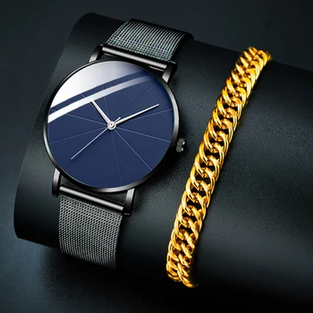 uhren herren Mode Neue männer Uhr Edelstahl Mesh Gürtel Аналогов Quarzuhr Mann Luxus Business Armband Männlichen Casual Uhren Uhr