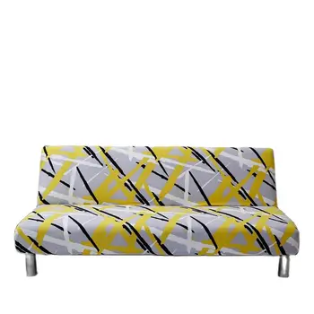Модерен текстилен калъф за дивана-легло с принтом Без Подлакътник, Противоскользящий калъф за канапе-легло