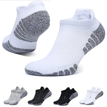 1 Чифт Мъжки Спортни Кърпи, Дебел Баскетболен Чорап, Зимни Топли Памучни Спортни Чорапи До Глезена, Баскетболни Чорапи Дишащи Влагоотводящие Чорапи