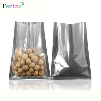 Ferimo безплатна доставка 100 бр 16*24 см и плоска чанта чанта прозрачен алуминий алуминиеви композитни панели чанта за съхранение на джоб-торби за прах Минг